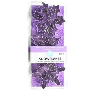 R&M Int'l Snowflake 3" Cookie Cutters w with Interior Cut-Outs - 3 Pc Set